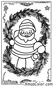 Navidad / Coronas de Navidad: Un Guirnalda con el Pato Nicolás