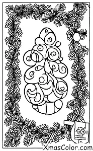 Navidad / Coronas de Navidad: Un primer plano de una guirnalda de Navidad