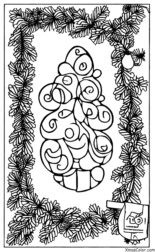 Navidad / Coronas de Navidad: Un primer plano de una guirnalda de Navidad