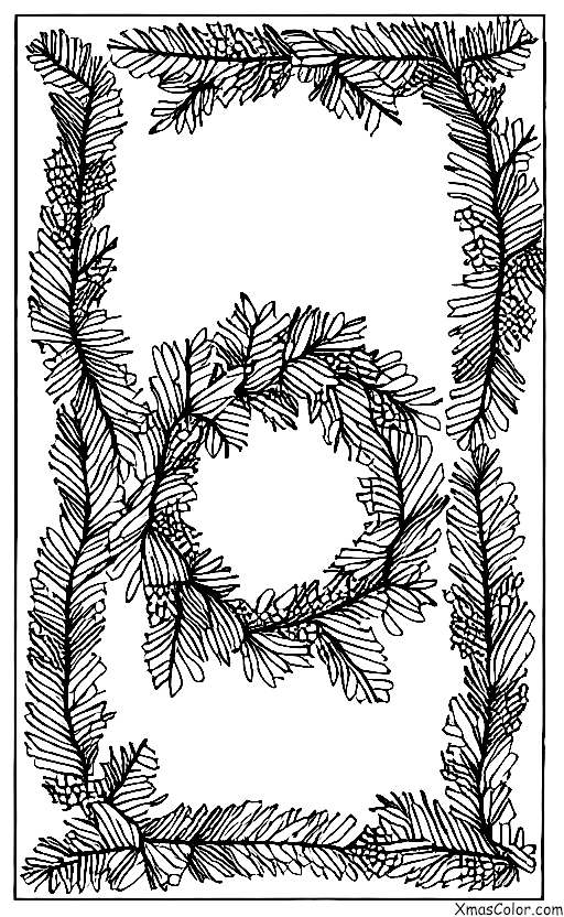 Navidad / Coronas de Navidad: Un ramo hecho de ramas de siempreverdes