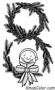 Navidad / Coronas de Navidad: Un simple ramo verde con un lazo rojo
