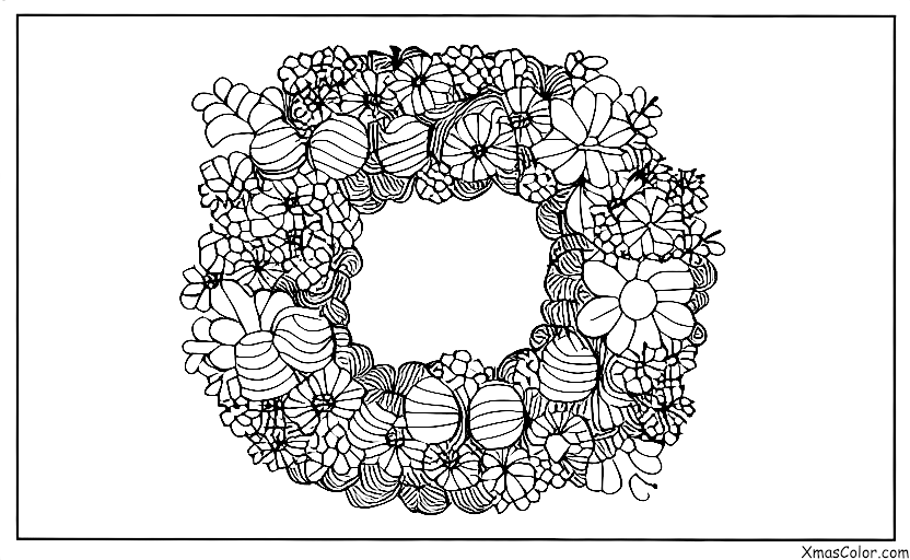 Navidad / Coronas: Un ramo hecho de flores de diferentes colores