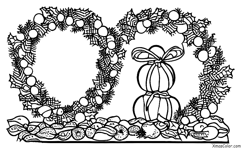 Navidad / Coronas: Un ramo hecho de frutas