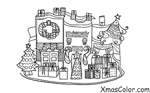 Navidad / Cuenta Regresiva de Navidad: Cuenta regresiva de Navidad con un calendario de Adviento