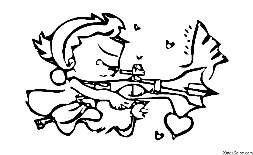 Navidad / Cupido: Cupido disparando sus flechas