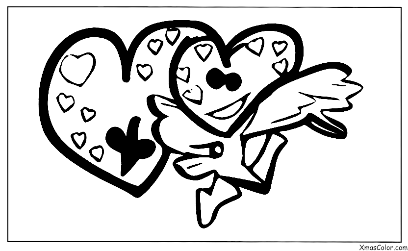 Navidad / Cupido: Cupido haciendo corazones