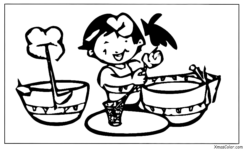 Navidad / Cupido: Cupido haciendo una poción de amor