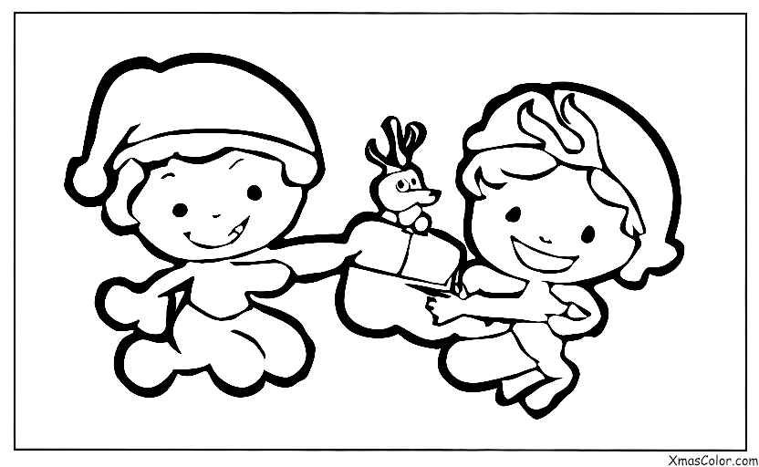 Navidad / Cupido: Cupido y su reno