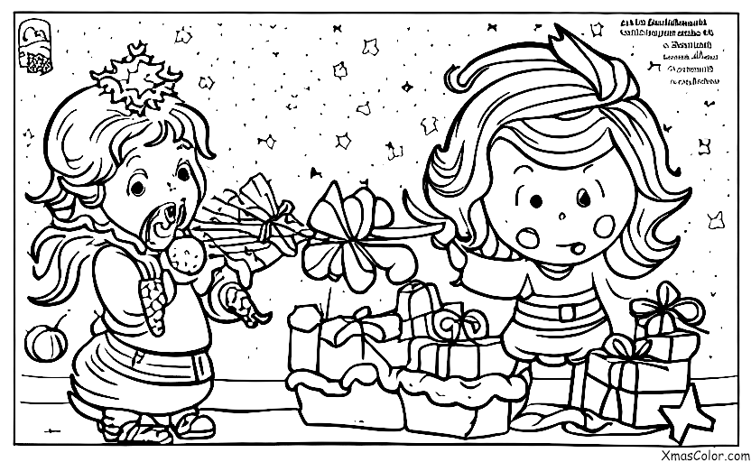 Navidad / Cupido: El Cupido haciendo una broma a San Nicolás