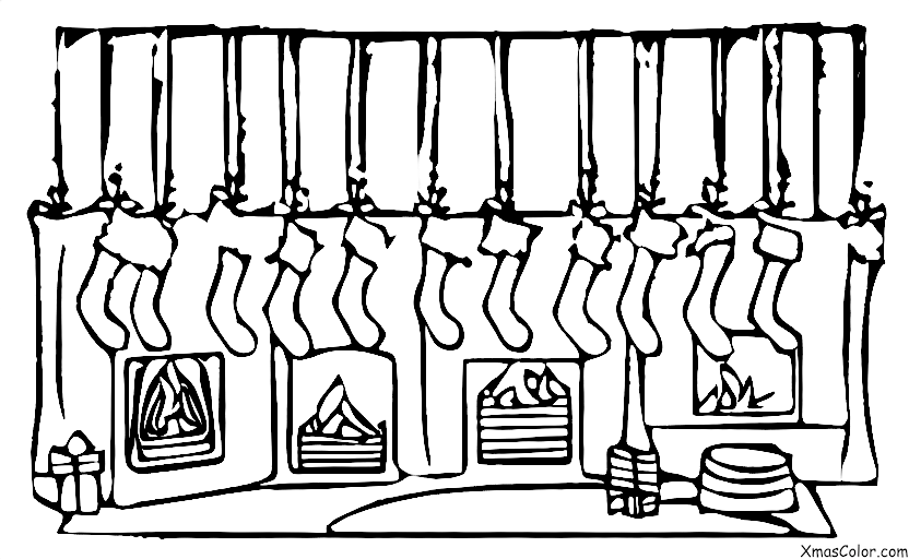 Navidad / Decora las habitaciones: Colgar calcetines por la chimenea