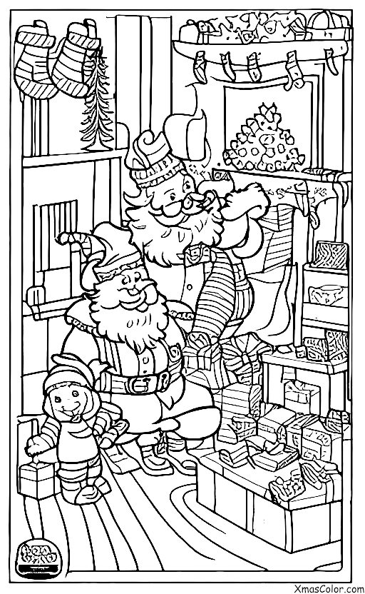 Navidad / Decora las habitaciones: Santa Claus en su taller