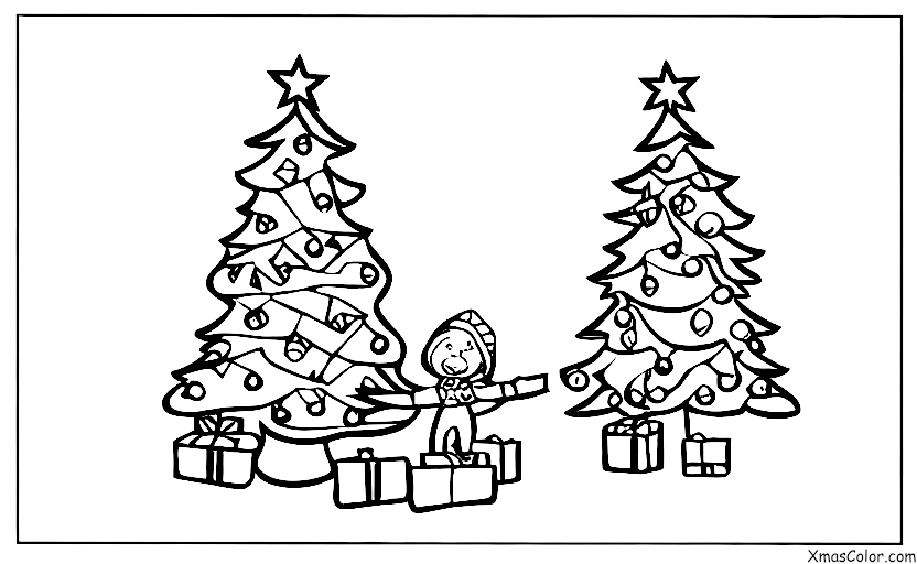 Navidad / Decoración de árboles de Navidad: Decoración del árbol con luces