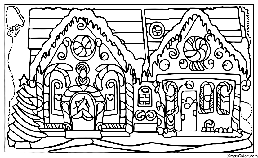 Navidad / Decorar casas de galleta: Casa de Pan Nogal