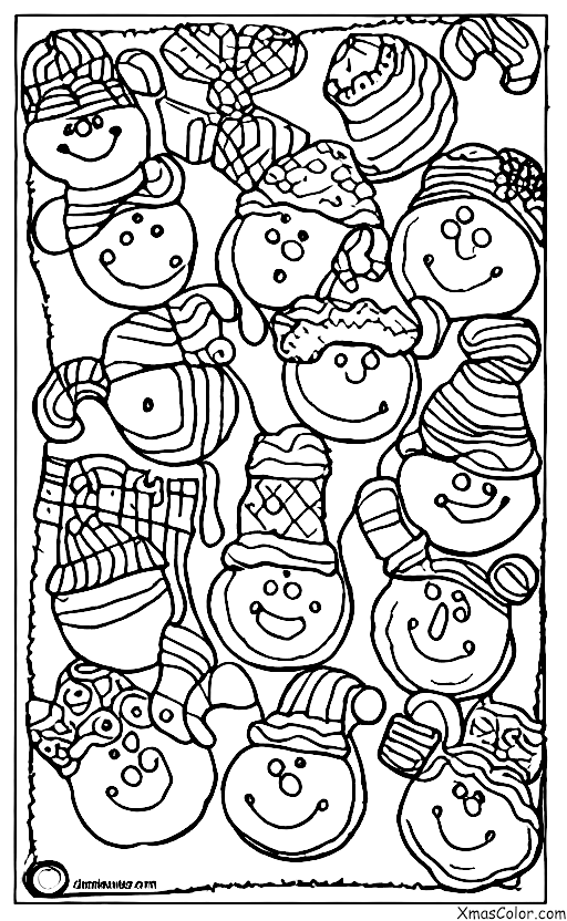 Navidad / Decorar galletas de Navidad: Galletas de hombre de nieve