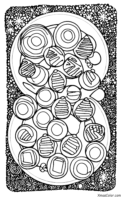 Navidad / Decorar galletas de Navidad: Un plato de galletas navideñas