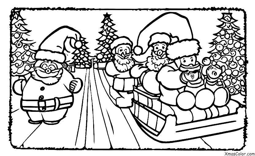 Navidad / Desfiles de Navidad: Santa Claus encabezando la desfilada