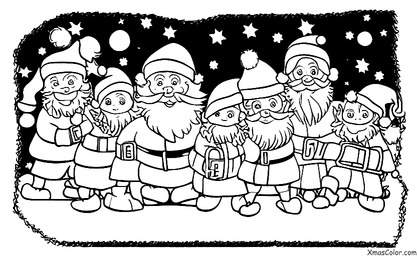 Navidad / Desfiles de Navidad: Santa Claus liderando el desfile de Navidad