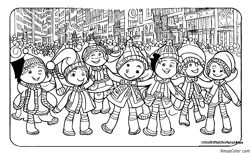 Navidad / Desfiles de Navidad: Un gran desfile de Navidad por la Quinta Avenida en Nueva York