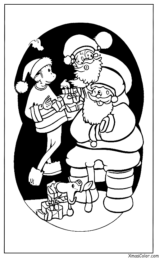 Navidad / Día de los Inocentes: Santa y sus renos disfrutando de un merecido descanso