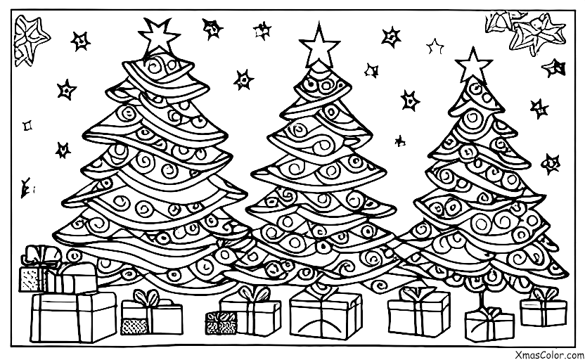 Navidad / Diferentes maneras de decorar un árbol de Navidad: Un árbol de Navidad decorado con todas las luces