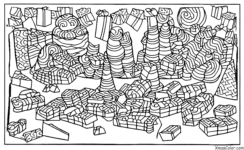 Navidad / Dulces: Una gran pila de dulces coloridos