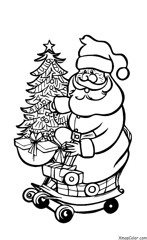 Navidad / EL BUEN VIEJO SAN NICOLÁS: Santa preparando su tren