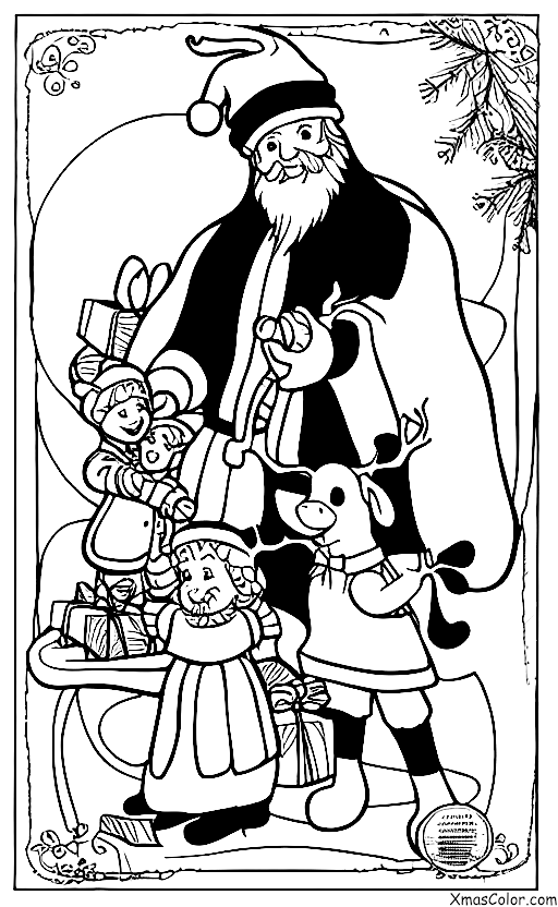 Navidad / EL BUEN VIEJO SAN NICOLÁS: Santo viejo San Nicolás con sus renos
