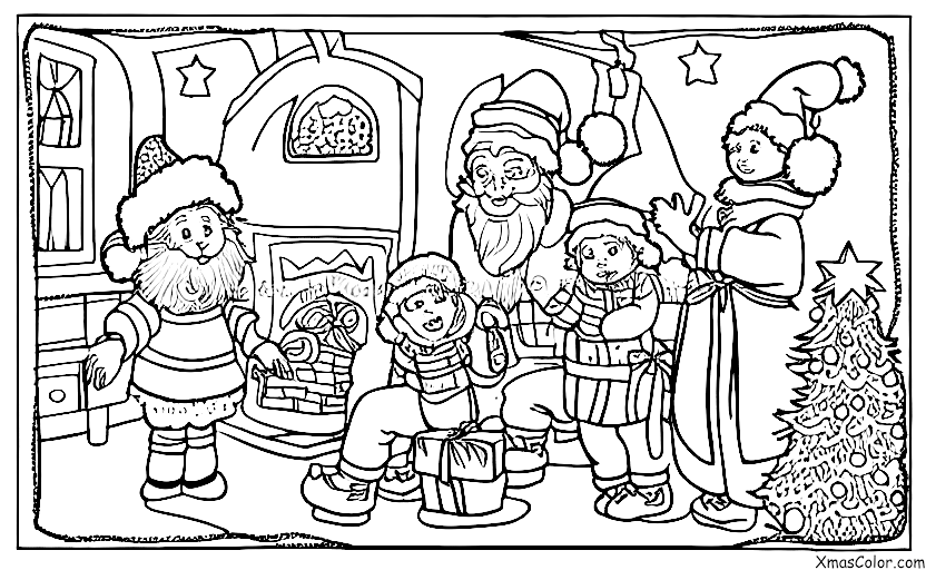 Navidad / EL BUEN VIEJO SAN NICOLÁS: Santo Viejo Santurrón bajando por la chimenea
