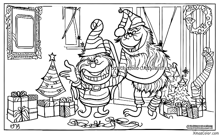 Navidad / El Grinch: El Grinch intentando robar la Navidad