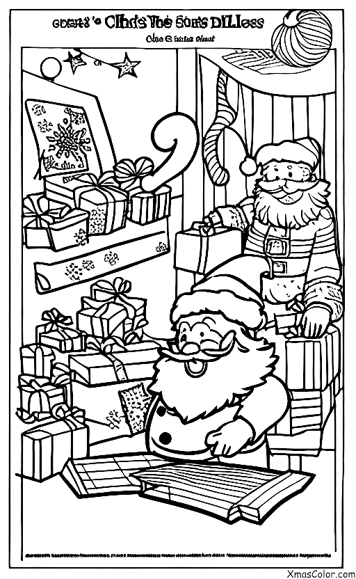 Navidad / El Polo Sur: SANTA REVISANDO SU LISTA