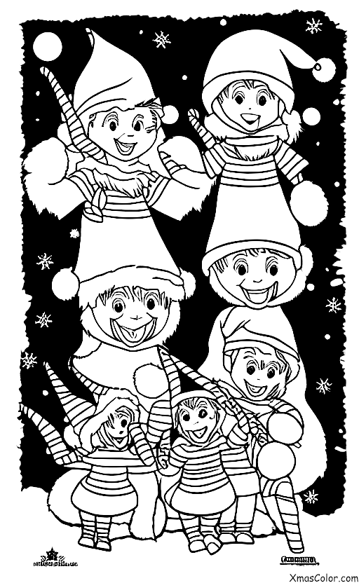 Navidad / Elfos de Santa: Los duendes de Santa preparándose para Navidad