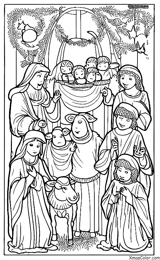 Navidad / Escena de Belén: La escena de belén completa