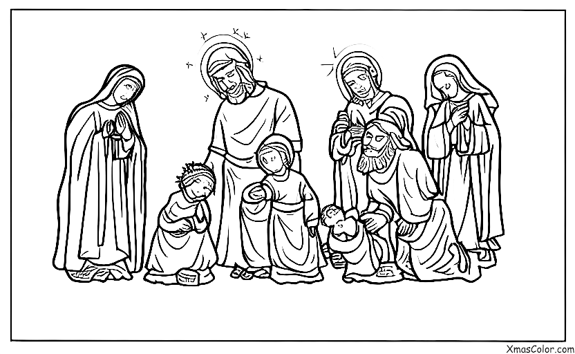 Navidad / Escena de Belén: La escena de la natividad con José