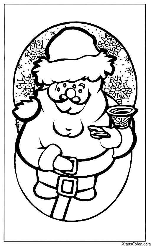 Navidad / Esquiar: Santa comiendo galletas