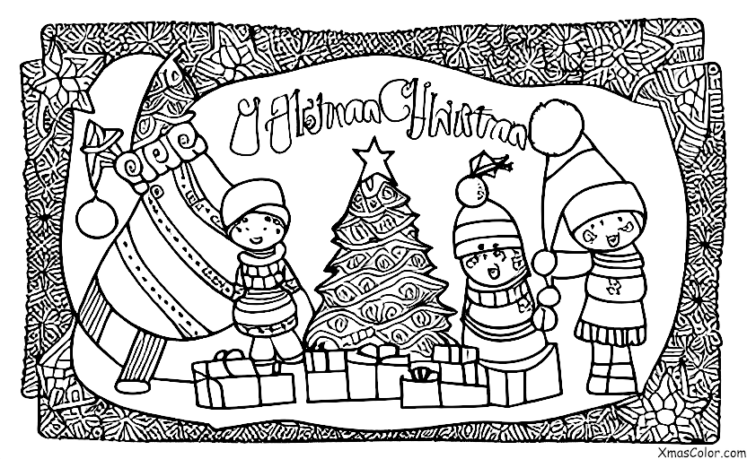 Navidad / Feliz Navidad: Un tarjeta navideña con la frase "Feliz Navidad"