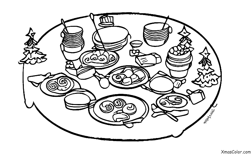 Navidad / Fiestas de Navidad: comer la cena de Navidad