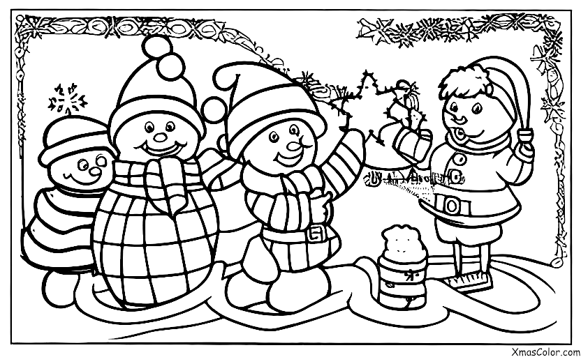Navidad / Frosty el hombre de nieve: Frosty the Snowman haciendo un muñeco de nieve