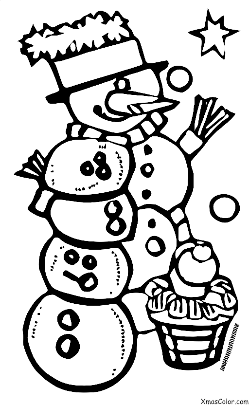 Navidad / Frosty el hombre de nieve: Helado Construyendo un Muñeco de Nieve