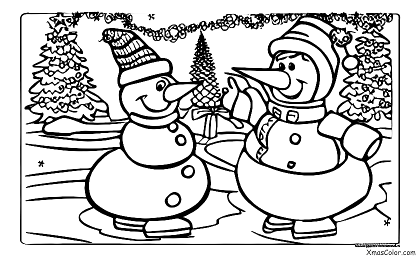 Navidad / Frosty el hombre de nieve: Patinaje en hielo escarchado
