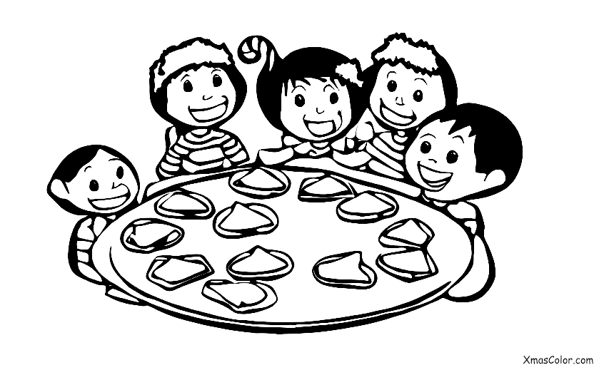 Navidad / Galletas de Navidad: Niños comiendo galletas
