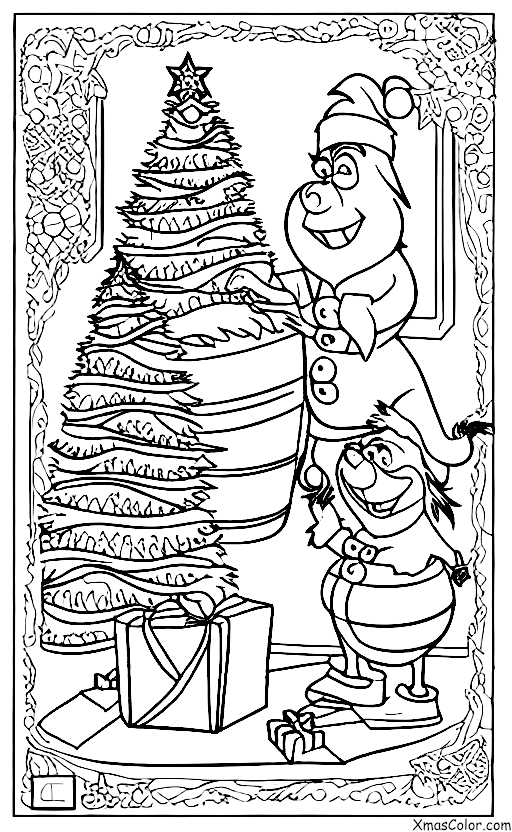 Navidad / Grinch: El Grinch robando árboles de Navidad