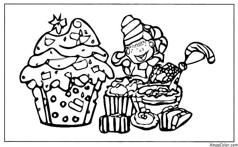 Navidad / Hacer galletas de Navidad: Extendiendo la masa de galletas