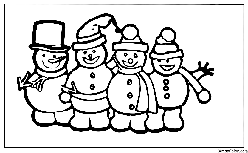 Navidad / Hombre de Nieve: El muñeco de nieve con amigos