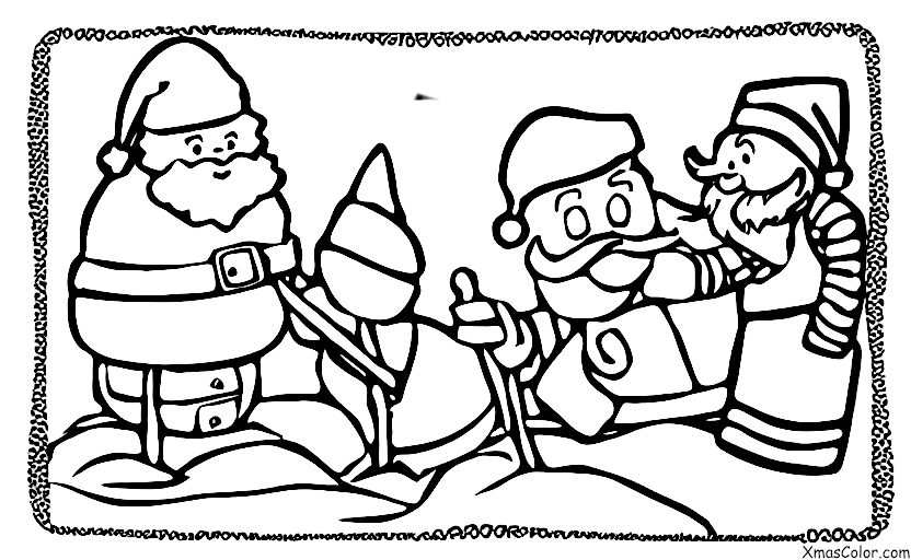 Navidad / Isla de Navidad: Santa construye un castillo de arena
