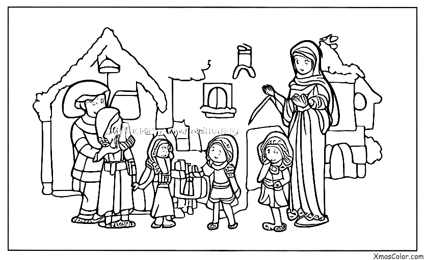 Navidad / José: José y María buscando un lugar para quedarse en Belén