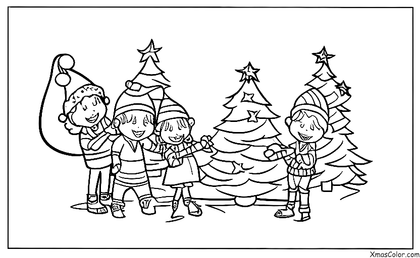 Navidad / Juegos: los duendes decoran el árbol de Navidad