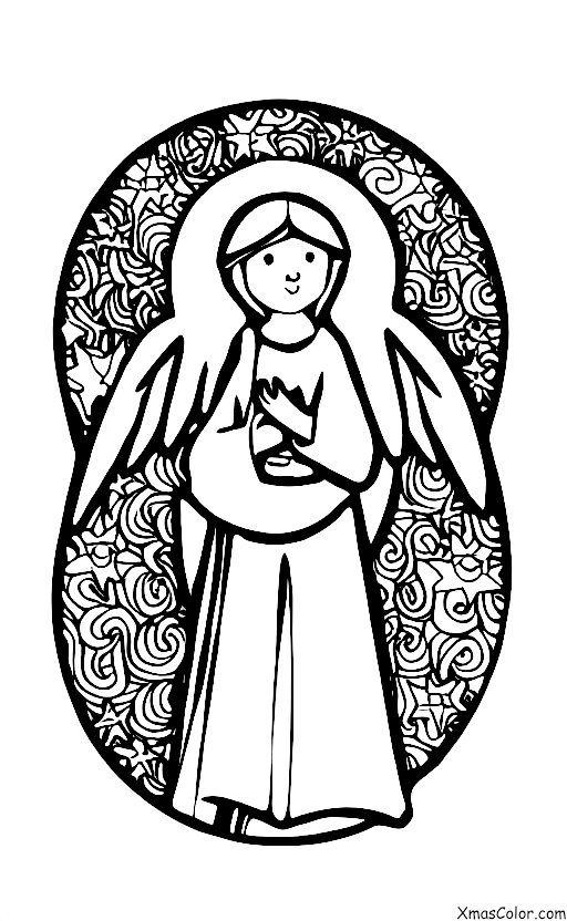 Navidad / La historia de la Navidad: El ángel Gabriel apareciendo a María