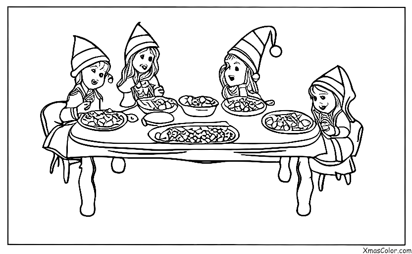 Navidad / Los elfos: Los elfos que comen