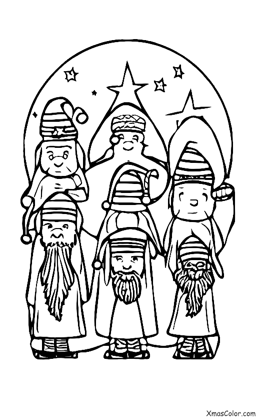 Navidad / Los Magos: Los tres sabios siguiendo la estrella