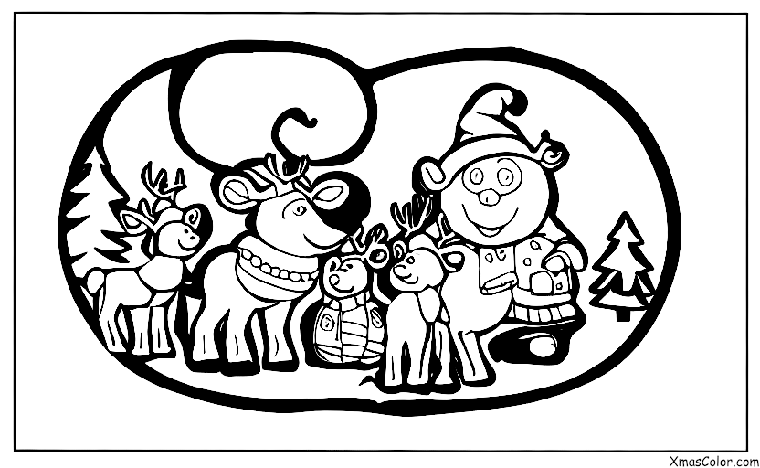 Navidad / Los renos de Santa: Los renos en el Polo Sur